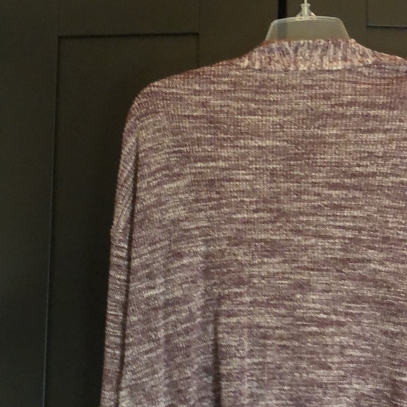 LOFT slouchy open front cardigan with pockets size small purple space dye color - Picture 11 of 16